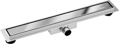 Balneo Duplex Next Mirror Silver Duschrinne 60 cm, Edelstahl AISI 304 | Edelstahl AISI 304, Wendepanel Fliese/Design, Einbautiefe ab 52 mm, 55 l/min, Schmutzfangkorb, 10 J. + 2 J. Beschichtung