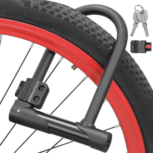Fahrrad-U-Schloss, robustes U-förmiges Fahrradschloss mit Halterung –