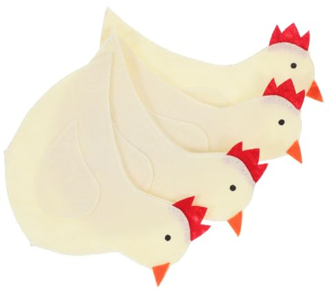 SHOWERORO 4stücke Teiliges Ostern Eierwärmer Kükenform Lustige Eierbeutel Für Feiertagsdekoration Und Schutz Von Ostereiern