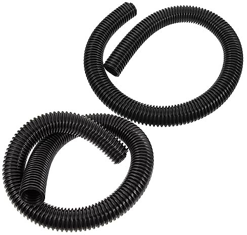 IWOWHERO 2pcs Vacuum Cleaner Hose Accessory, Flexible Replacement Tube with Smooth Interior, 32mm Inner Diameter and 39mm Outer Diameter, Black Eva Pe, for Indoor and Outdoor Use
