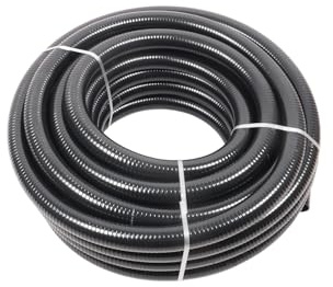 Wacredo 25m Rolle Premium Teichschlauch in verschiedene Größen, schwarz, Spiralschlauch Teichschlauch Pumpenschlauch Solarschlauch Filterschlauch Gartenschlauch (1 1/2 Zoll (38mm))
