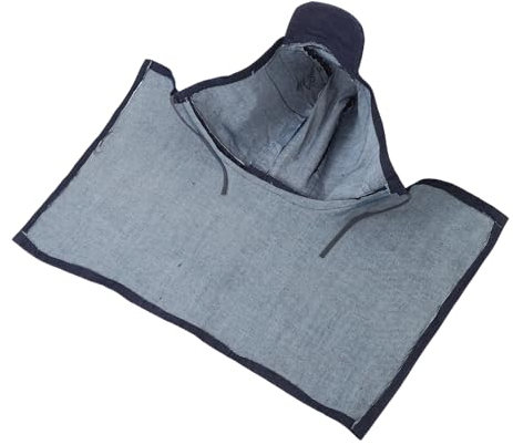 DINHEAROM Dustproof Shawl Hat Work Hood with Neck Protector Painting Protective Hood Cutting Safety Hood Painting Protection Protective Gear for Cutting Woodworking Safety Hood Denim