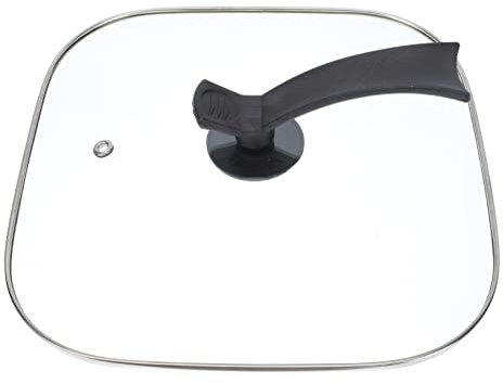 Mikikit Funda Práctica Para Olla Tapa Para Utensilios De Cocina Cubiertas Para Ollas Visible Tapa Transparente Cuadrada Hogar Tapadera Sarten Cuadrada