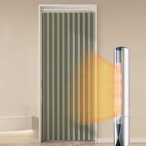 Cortina divisora de habitación con aislamiento térmico, diseño de flores rojas, 130 x 220 cm, cortinas interiores para entradas, plegable, eficiencia energética, bloqueo de frío y calor, 1 unidad