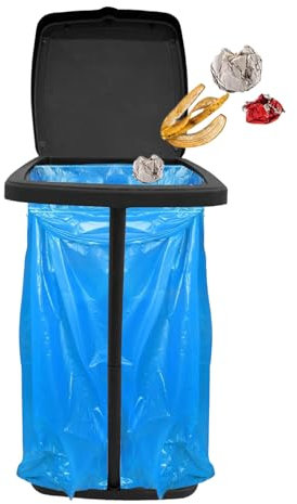 Porte-sac de poubelle - porte-sacs en plastique, support de porte-sacs de 69 cm - Cadre de rangement de déchets ABS rétractable, maintient le jardin rangé et propre, idéal pour le nettoyage extérieur,