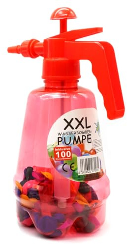 M.Kritzinger's Wasserbomben-Pumpe XXL inkl. 100 Wasserbomben, rot