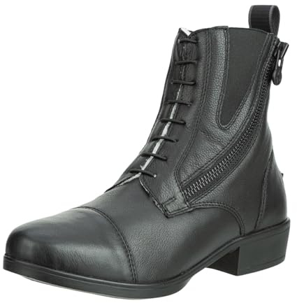 SUEDWIND FOOTWEAR Damen Winter-Reitstiefeletten ADVANCED II SZ SOFT WINTER – Leder Chelsea Boots – Reit- & Freizeit-Stiefeletten mit Reißverschluss, Kunstfell & Gummisohle – Schwarz – Gr. 39
