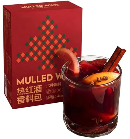 Kit de Especias para Vino Caliente con Canela, Clavo y Anís Estrellado para Una Fácil Preparación: Prepara Vino Caliente Tradicional en Casa. Suficiente de Esta Bebida Caliente de Invierno.
