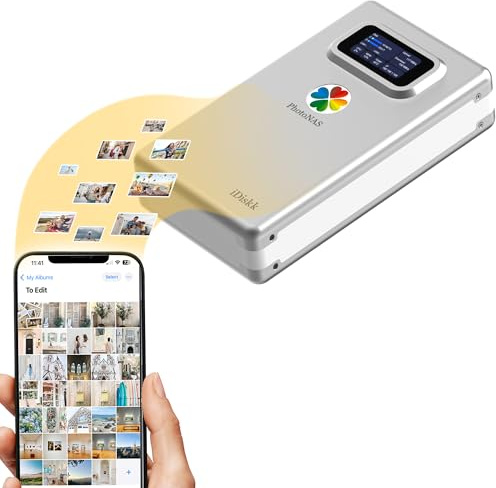 iDiskk 2TB NAS Netzwerkspeicher, Cloud-Speichergerät mit HDD, Fernzugriff, Auto-Backup, Geräteübergreifende Synchronisation