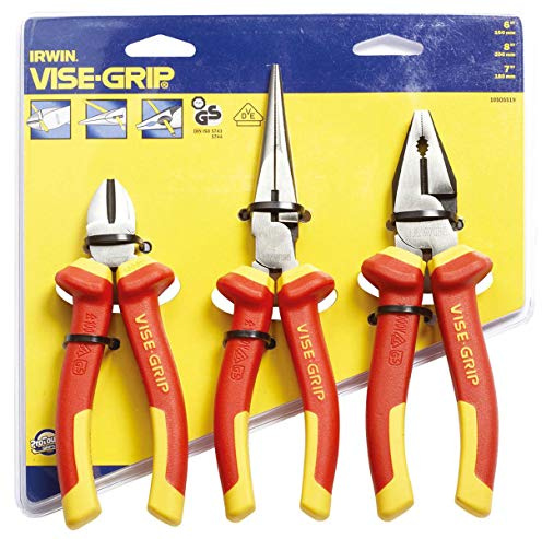 Irwin 10505519 Vise-Grip VDE Combination Pliers Set of 3