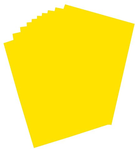 folia 65125 - Plakatkarton, ca. 48 x 68 cm, 10 Bögen, 380 g/qm, einseitig zitronengelb gefärbt - ideal zum Basteln oder Erstellen von Plakaten und Anzeigen