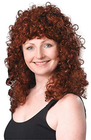 Bristol Novelty BW321 Curly Long Ginger Wig | For Women | Brown Budget, One Size Halloween