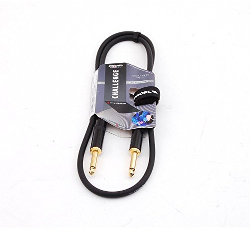 PROEL CHL100LU3 - Cavo audio professionale per Strumenti connessioni Jack Mono 6,3mm a Jack Mono 6,3mm - Sbilanciato, Nero (3mt)