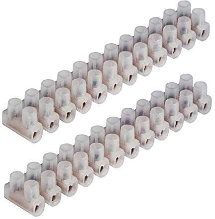 K M Electronics® 2 X 12 Way 5A 5 AMP Strip Connector Electrical Wire Terminal Choc Block
