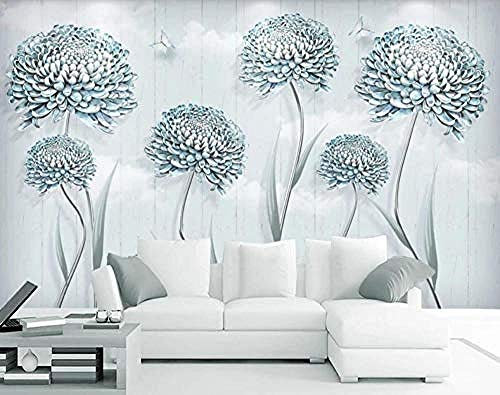 Dandelion Flower Simple and Fresh Mural Wallpaper Modern Wall Wallpaper Wallpaper Grey Wall Sticker Border self Adhesive Brick Bathroom Silver Bedroom Borders Glitter Kitchen Steamer rose-250cm×175cm