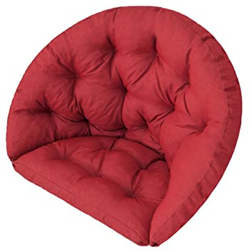 PillowPrim Kissen für Hängesessel Outdoor – Sitzkissen Hollywoodschaukel – Für Gartenliebhaber – Waschbar & Komfort – 2-teiliges – Rot