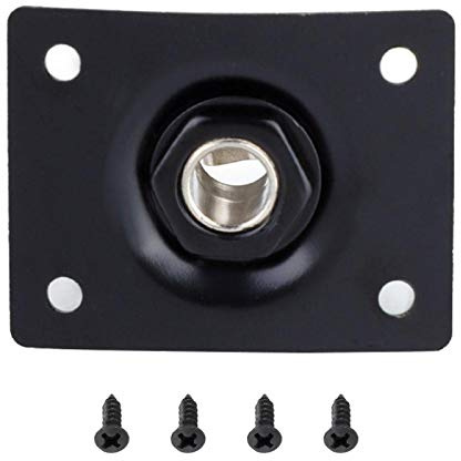 Tomotato Gitarrenbuchse Gitarre Klinkenbuchse Gitarre Eingangsbuchse Gitarren Pickup Ausgangsbuchse Jack Platte mit Montageschrauben für E-Gitarre Bass(Schwarz)