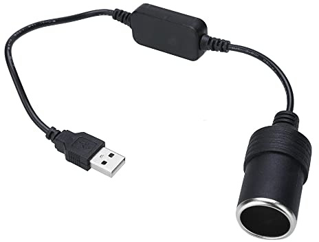 ETOPARS USB A Stecker auf 12V Auto Zigarettenanzünder Weibliches Konverter Adapter Kabel 5V USB A Stecker Kfz Ladegerät Buchse 35cm Länge 22AWG Unter 8W