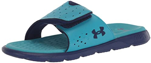 Under Armour Ignite Pro Graphic Slide Sandalo Donna, (300) Colore foglia di tè costiera/nero/verde lime, 44.5 EU