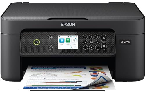 Epson Expression Home XP-4200 Wireless-All-in-One-Farbdrucker mit Scannen, Kopieren, automatischem 2-seitigem Druck, randlose Fotos und 2,4-Zoll-Farbdisplay, Schwarz