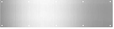 GALOFAY Tür-Metall-Trittplatte, 15,2 x 76,2 cm, dekorative Aluminiumplatten, Schutz für Türen, 18 Ga Dicke 15,2 x 76,2 cm (Silber)