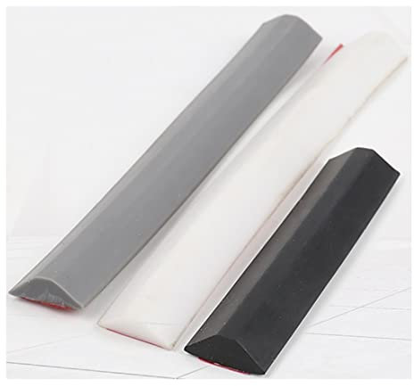 Duschwasserstop Duschschwelle Selbstklebend Siliko Badewannen-Duschbarriere-Haltestreifen, Selbstklebend Schwallschutzleiste, Zusammenklappbare DuschtüRdichtung Aus Silikon ( Color : Schwarz , Size :