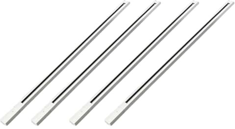 Jandei - Carril Monofásico Riel para Focos LED, Instalación en Superficie. Largo de 1 Metro. Ideal para Escaparate, Negocio, Tienda, Hogar, Vestidor… (Blanco, 4 unidades)