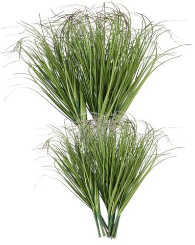 TOPPERFUN Artificial Grass Plants Simulation Stems 20pcs Deep Green 30cm 40cm Lifelike Decorative Fake Grass for Indoor Outdoor Home Garden Decor