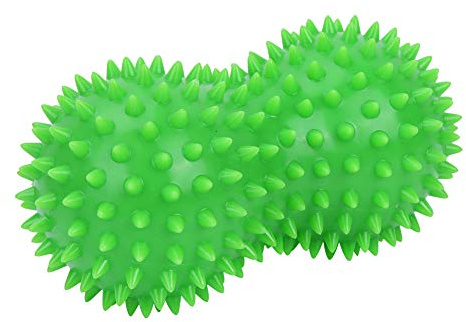 Keenso Stachelige Massagebälle, Muskelmassageball, Harter Spike-Massageball, Fußmassagegerät Zur Linderung von Plantarfasziitis (Green)