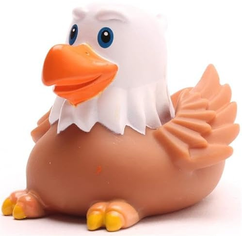 Duckshop I Badeente Adler I L9cm I Quietscheente I Quietscheentchen I Geschenk für Tierfreunde I Präsent Sammler