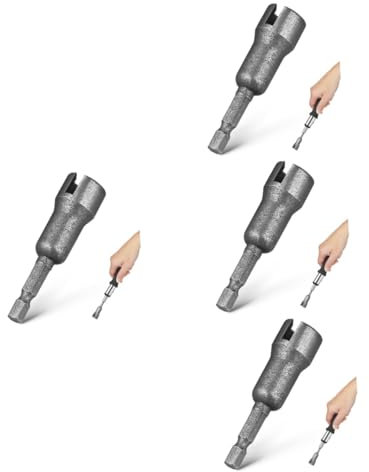 Mikikit 4stücke Driver Socket Adapter Für Flügelmuttern Sechskantschaft Adapter Für Akkuschrauber Robustes Stahlmaterial Für Schnelle Und Einfache Montage Werkstatt Und Haushalt