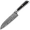 Coltello damascato Coltello da cucina 17,6 cm: coltello Santoku affilato con manico ergonomico coltello da chef