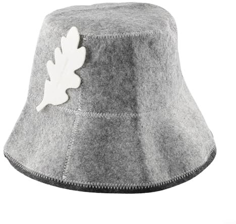 Unisex Felt Sauna Hat, Insulated, Long lasting Performance, Ideal for Sauna or Bath House (grey)