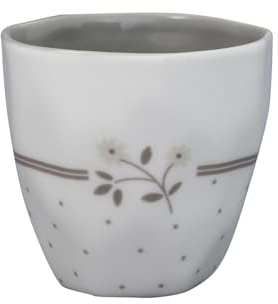 GreenGate MINI Latte Cup ELEMENTS EILEEN Weiß Grau Espresso Tasse 130 ml