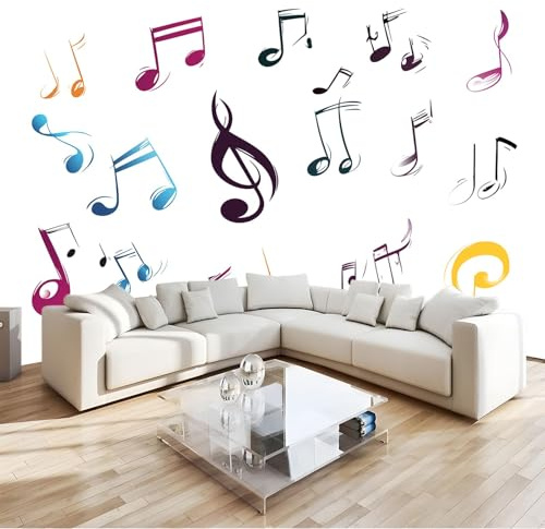 Abstracto Fotomurales Decorativos Pared notas musicales Papel Pintado 400x280 cm Murales Pared HD Moderno 3D Impresión Del Arte Oficina Tv De Fondo Fotomurales