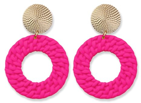KBRPEY Ohrringe Damen Mädchen Boheme Style Geometrische Ohrringe Bunt Hängend Metal Vintage Modeschmuck Geschenke Zubehör
