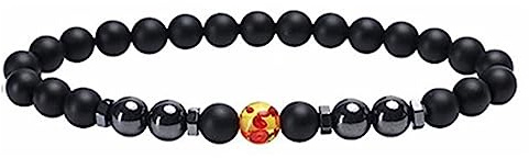Tolldek 6mm Naturstein Armband, Damen & Herren Armbänder, Echten Natursteinen Premium Armband für Männer & Frauen - Geschenk für Männer, 23.5CM