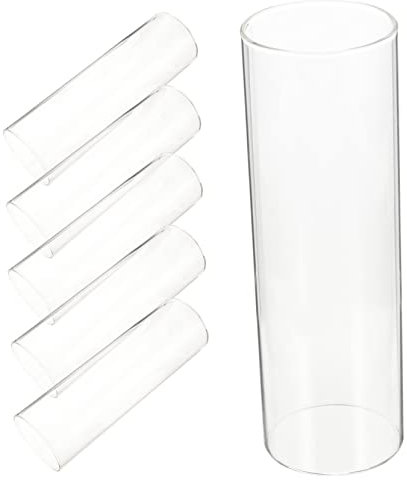 KITANDOVE 6er-Set Transparente Glasvasen Für Tischdeko Zylindrische Blumenvasen Aus Glas Schwimmende Kerzenhalter Für Blumenarrangements