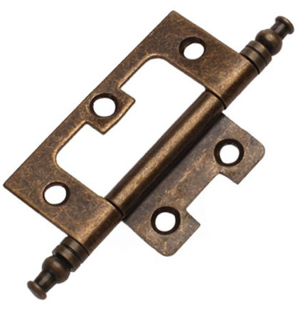 pistro Antique Bronze Flush Hinges - 10 Pack Decorative Door Hinges for Cabinet, Furniture, and Gates - Durable and Stylish