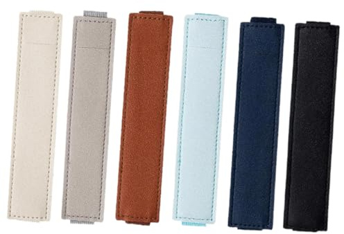 HOMOCONO Custodia Portapenne in Pelle Pu Elastico, Set Da 6 Colori, Astuccio Portapenne Protezione Anti-graffi Per Quaderni, Per Studenti e Ufficio, Come Regalo Natale e San