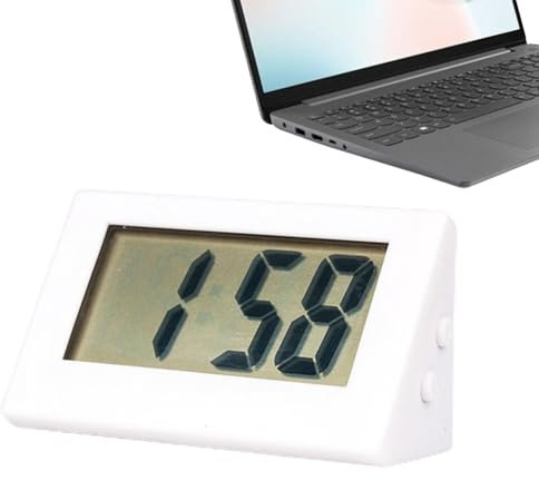 Reloj de Escritorio con batería, Reloj Digital para Escritorio, Reloj eléctrico de Viaje, pequeño Reloj eléctrico con indicador LED para Cocina, Aula, Dormitorio, Funciona con Pilas