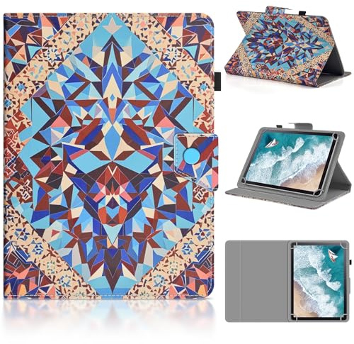 KATUMO Universal Case for 10 inch / 10.1 inch Tablet | for All Kinds of 9.6-10.5 inch Android / iOS / Windows Tablet, Travel Portable Folio Leather Cover, Stand and Magnetic Buckle