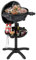 COSTWAY Elektrogrill 1200W, 2 in 1 Tischgrill & Standgrill mit 2-Zonen Grillplatte, Elektrischer BBQ Grill 180°C-270°C mit Standfuß, Gewürzablage und Antihaftbeschichtung für Balkon, Garten