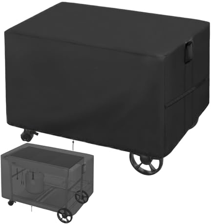 Copertura per carrello da barbecue per esterni, copertura per carrello da barbecue all'aperto, protezione antivento in tessuto per tutto l'anno, impermeabile per gli appassionati di barbecue da