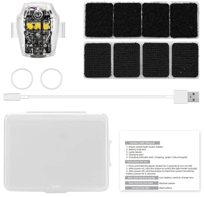 Feu Anti-Collision for Drone Neo/AVATA 2/Mini 3 Pro, Clignotant stroboscopique for Moto et vélo(Light Grey)