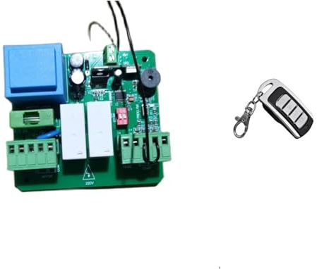 CFWWSAQ Motor Puerta Corredera Tablero de Control de persiana Enrollable, 220V, 433MHz, Control Remoto, Velocidad del Motor NC Ajustable(PCB 2 Remote)