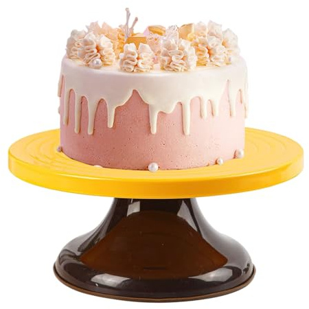 Xijobido Base Giratoria Para Decorar Tarta,Bandeja De Postres De 25 Cm Para Tiendas | Plato Giratorio Pasteleria Para Postres Casa | Para Hogar Fiestas Cumpleaños Y Bodas