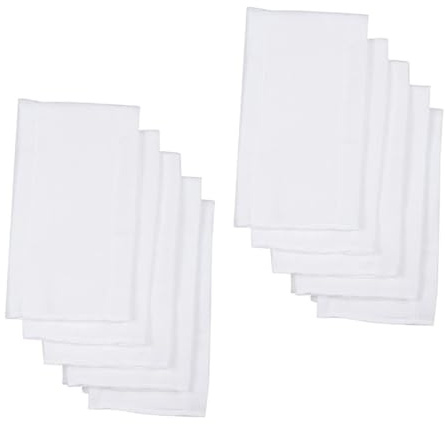 ibasenice 10 Pcs Reusable Cotton Diaper Inserts and Cloth Diaper Liners Breathable Washable Burp Cloths for Newborns Absorbent Nappy Pads Lightweight Foldable for Travel and Daily Use