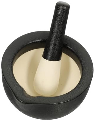 ULTECHNOVO Ciotola Di Macinazione Mini in Materiale Alimentare Pestello Antiscivolo Per Macinare Aglio Spezie e Integratori, Utensile Da Cucina Resistente e Facile Da Pulire Per Uso Quotidiano