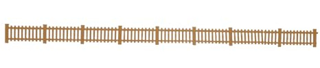 DECHOUS Miniature Garden Picket Fence 1/87 Scale Plastic Courtyard Rail Wood Color for Fairy Garden DIY Diorama Landscaping Edging Border Micro Landscape Decor